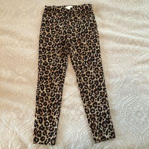 H & M size 4 leopard print ankle length slacks